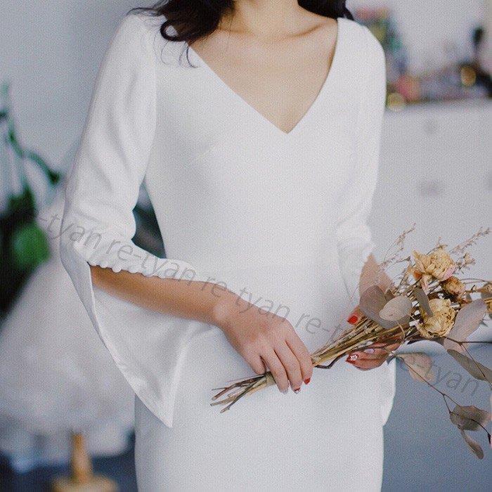 ビーチウェディングドレス 花嫁 二次会 パーティードレス フォトウエディング ビーチフォト フィッシュテール お呼ばれフォーマル ブライダル 前撮り用 後撮り