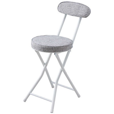 他サイト： パール金属　ファブリック折りたたみパイプチェア背付(アイボリー)　N-7640の商品画像