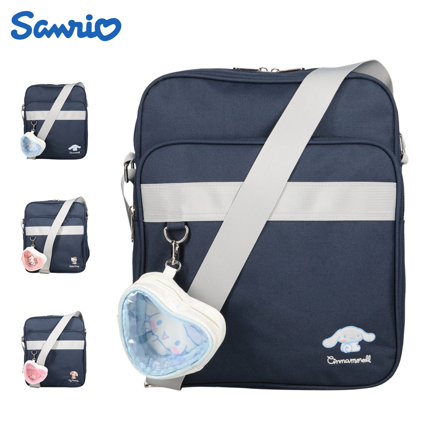 ショルダーバッグ スクールバッグ スクバ レディース 10L ハートポーチ付き 高校生 女子高生 中学生 斜めがけ 253320