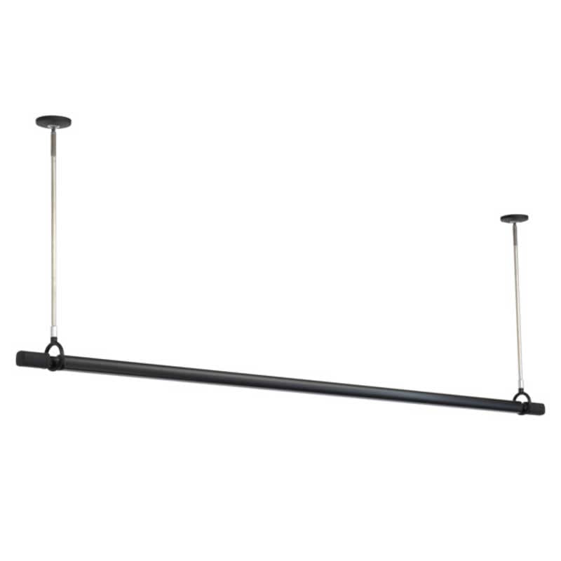 川口技研　室内用天井付スポット型物干 QSC型 竿セット 1組 ホスクリーン ブラック　QSC-23-BK