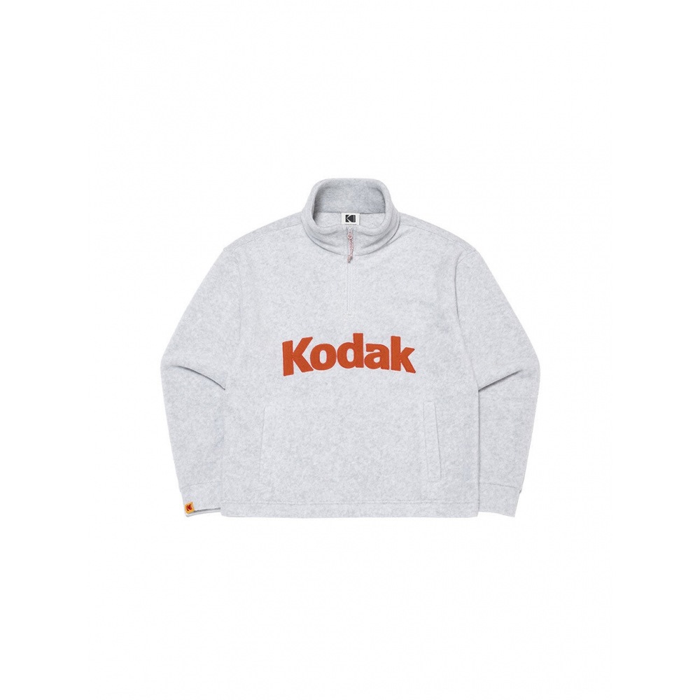 KODAK Apparel エッセンシャルビッグロゴ マイクロフリース 反集業Tシャツ WHITE MELANGE