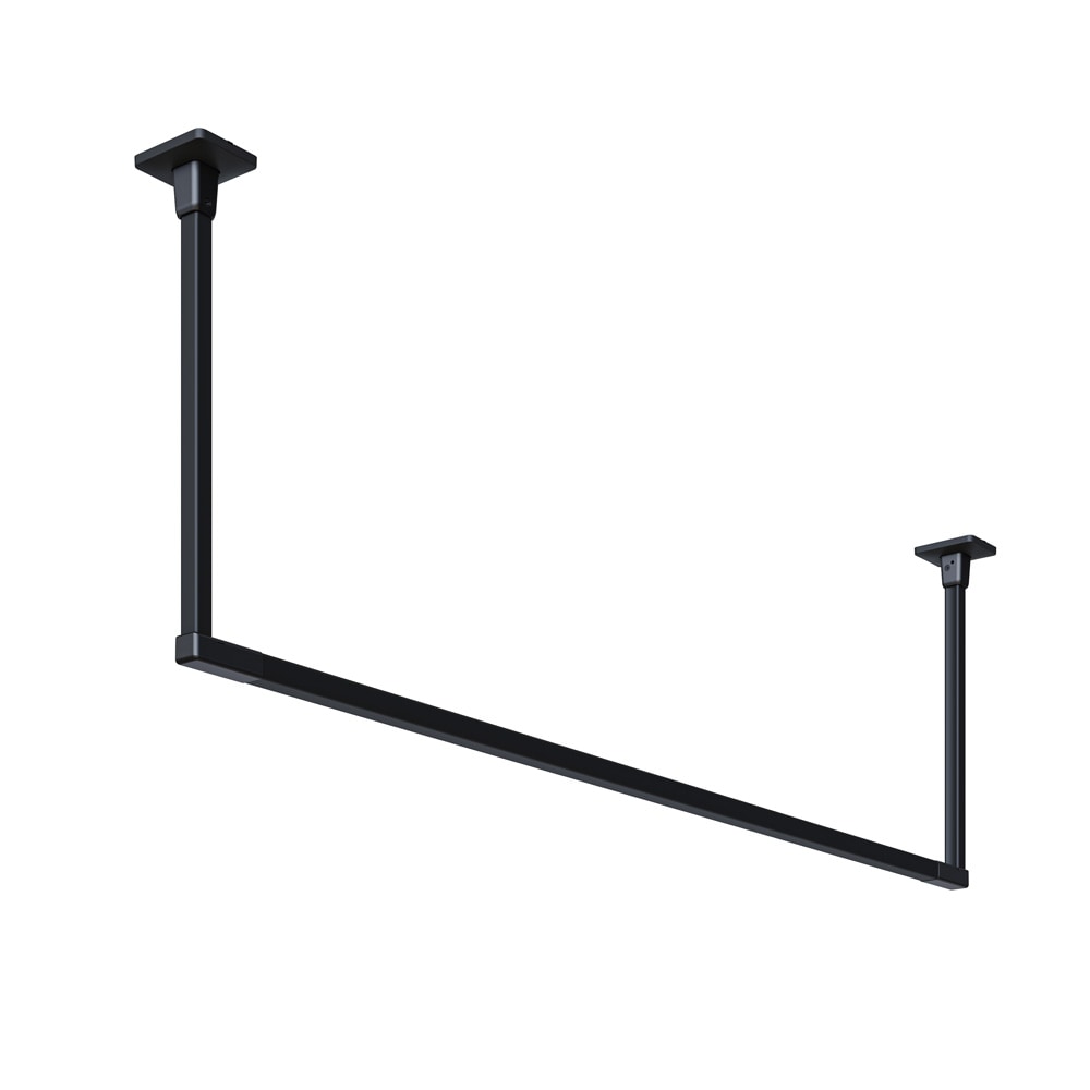 川口技研 BAR1-6018-BK ホスクリーン 固定式室内物干 BAR型（ブラック・サイズ：600×1820mm） BAR16018BK