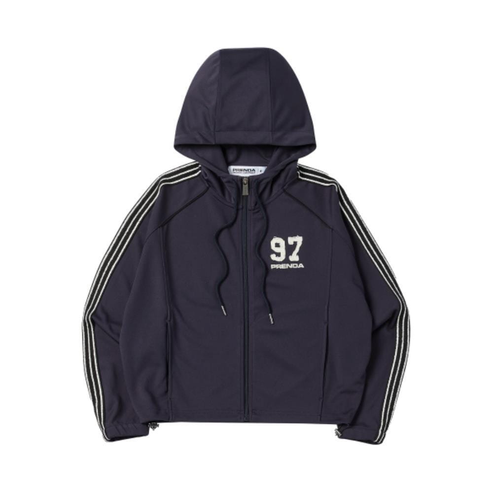 PRENDA JACQUARD TAPE RAGLAN ZIPUP JACKET NAVY PRTVSSJK14