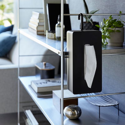 他サイト： ティッシュケース 山崎実業 tower タワー 引っ掛けティッシュケース ブラックの商品画像