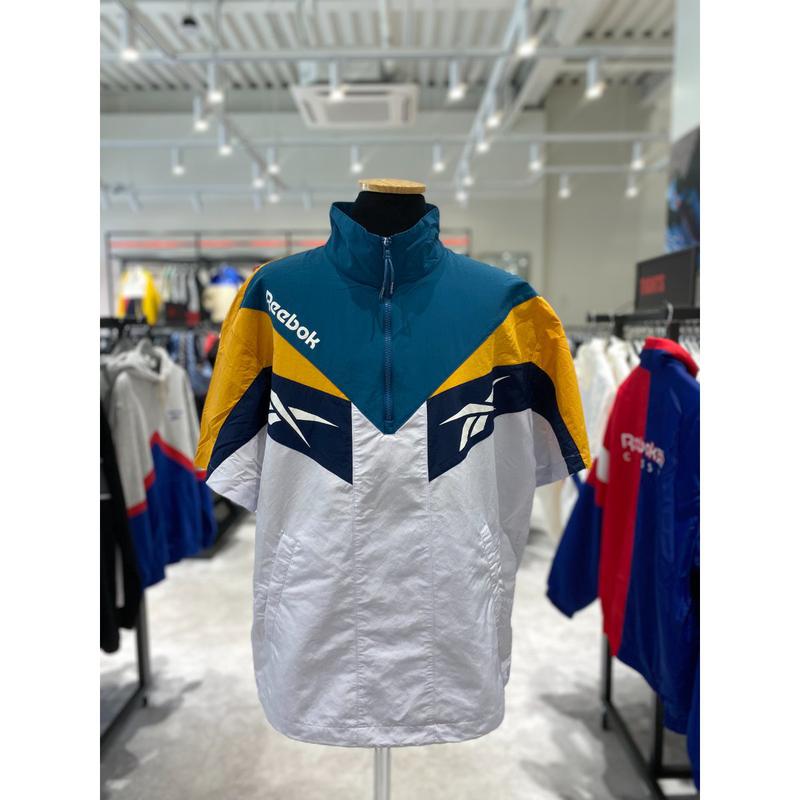 [驪州店] REJU4EA41G1 ツインベクターカラーブロック 半袖アノラック メンズウィンドブレーカー