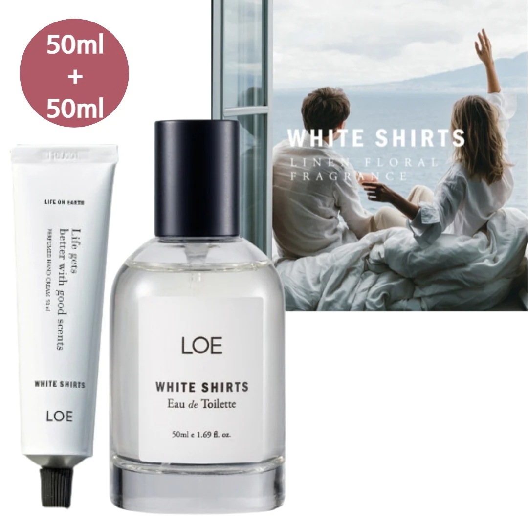 【正規品/TXTヨンジュン,スビンpick】WHITE SHIRTS ホワイトシャツ/香水EDT 50ml+パフュームドハンドクリーム50ml/デパート化粧品/韓国コスメ