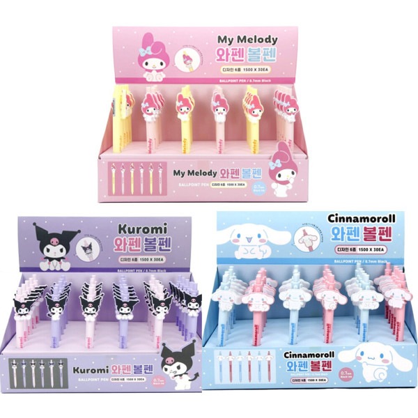 Sanrio サンリオ ワッペンボールペン(3種の中から 選択1) (30本入り/box)