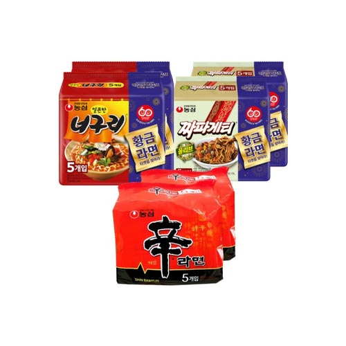 農心辛ラーメン10個120g＋ノグリ10個120g＋チャパゲティ10個140g