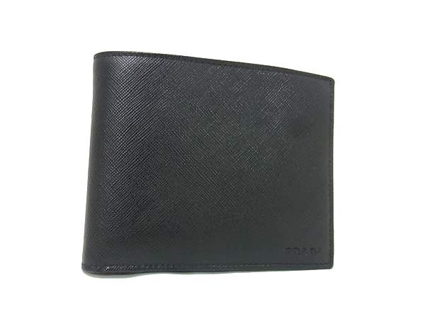 プラダ 財布 サフィアーノ サフィアーノレザー - 二つ折り 財布 ブラック 折財布 カード入れ 札入れ 人気 ブランド ウォレット 小銭入れ プレゼント サイフ レディース【本物保証】