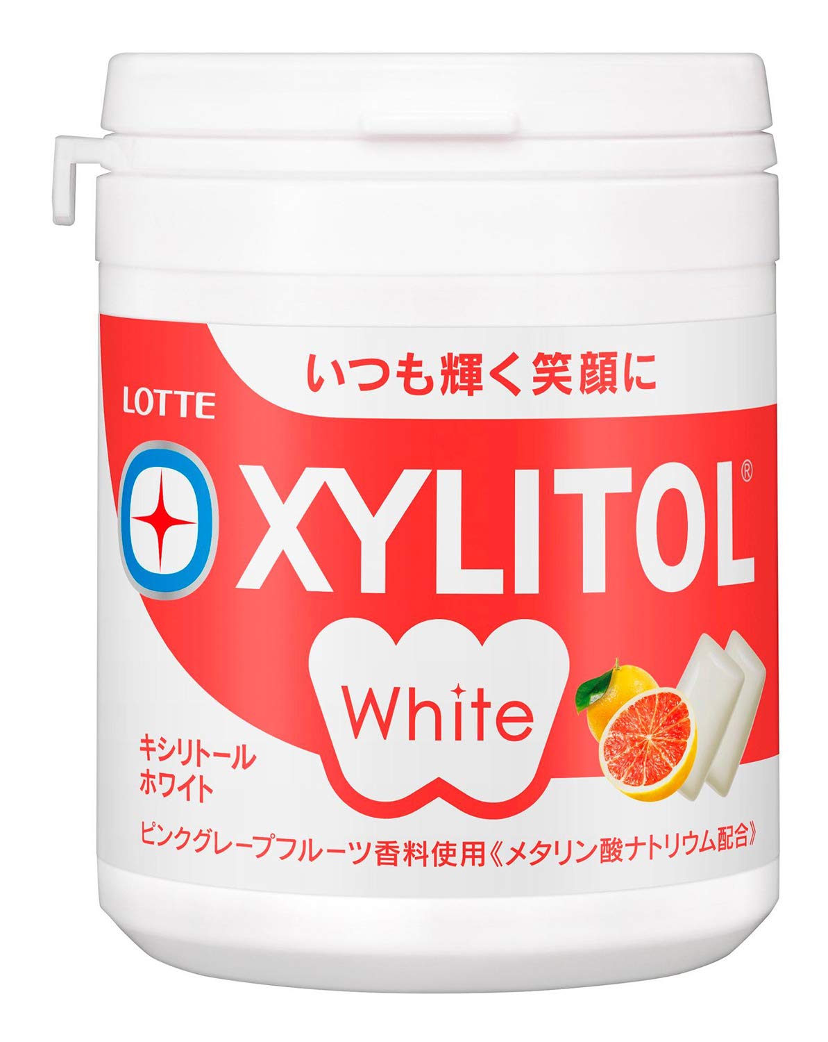 【全国送料無料】 ロッテ キシリトールホワイト(ピンクグレープフルーツ) ファミリーボトル 143g ×6個