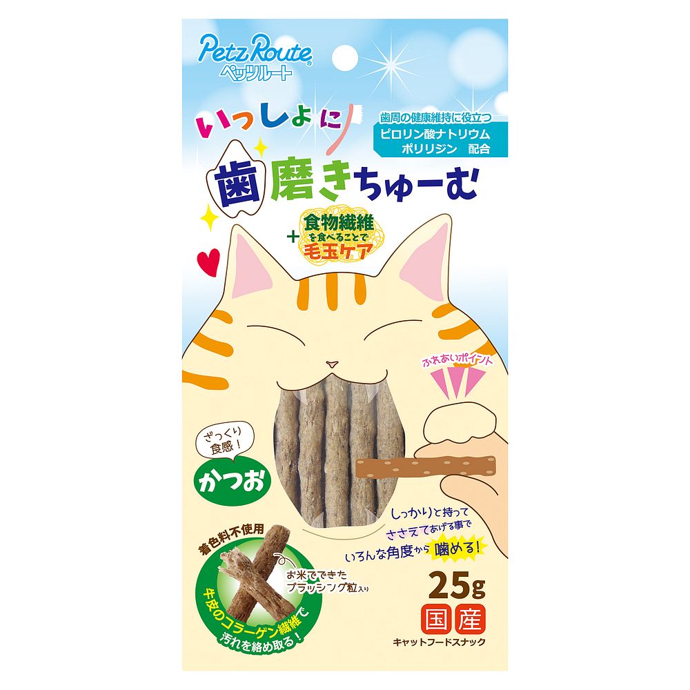 （まとめ買い）いっしょに歯磨きちゅーむ かつお 25g [x30]