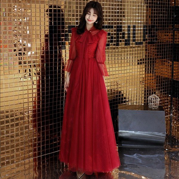 2021春パーティードレス 姫系 セクシー ドット柄 花嫁ロングドレス お呼ばれ 結婚式 誕生日 ロ 6,344円