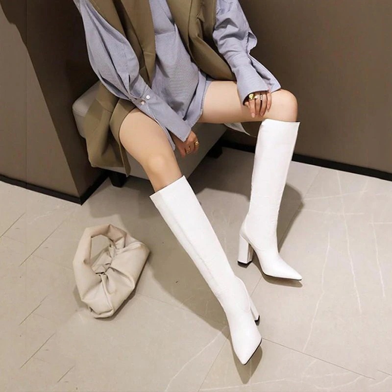 ロングブーツ ブーツレディース ハイヒールブーツ シューズ 靴 太めヒール ヒール10cm デーリ 5,566円