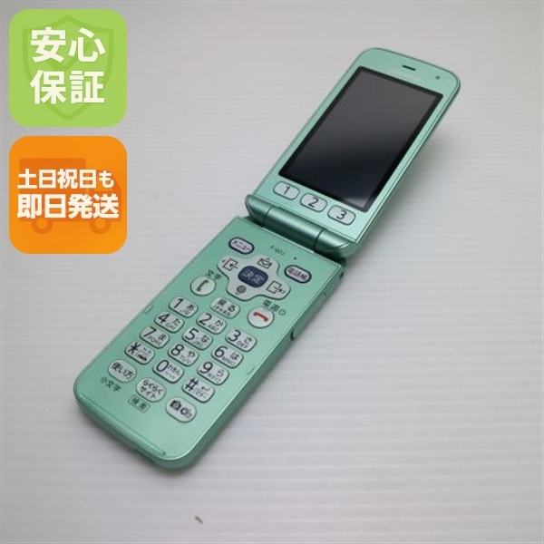 美品 F-02J らくらくホン ミントグリーン ガラケー DoCoMo 富士通 189