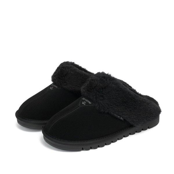 ELARA 牛革ウール レディース 冬用スリッパ K2906001QD-W