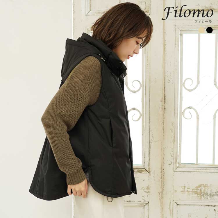 [Filomo]ダウンベストフレアデザイン
