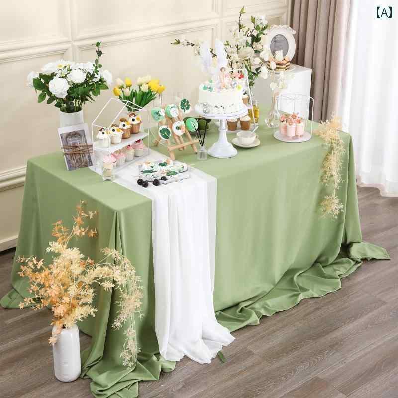 テーブルクロス おしゃれ インテリア ティー コーヒー カバー 家庭 レストラン カフェ 喫茶店 ダイニング グリーン サロン デザート 休憩 デザート