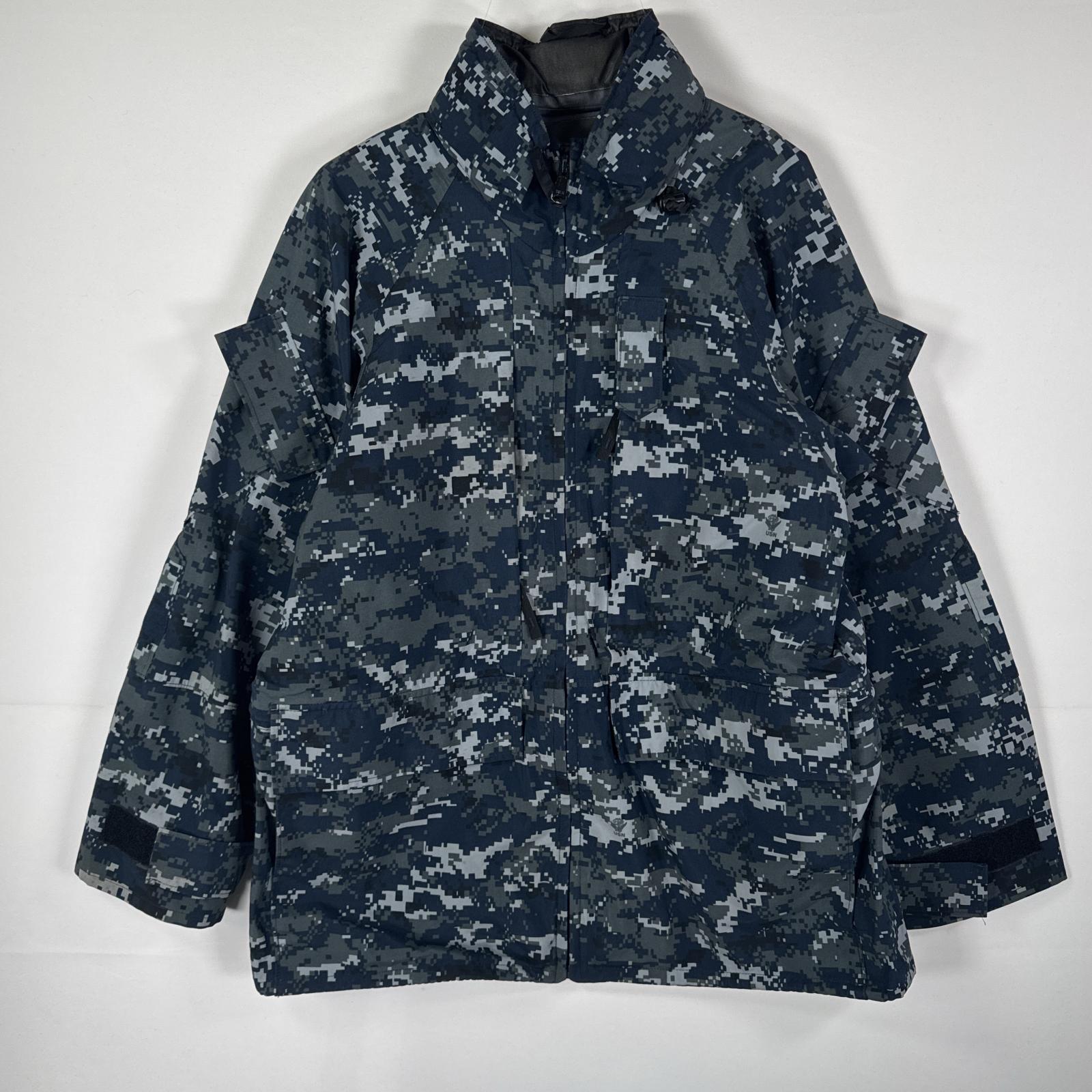 古着 ミリタリージャケット ECWCS GORE-TEX デジカモ ゴアテックスパーカー 迷彩 米軍 実物 ナイロン mediumregular ネイビー メンズ 11,396円