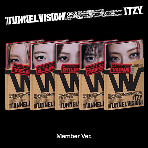 【セット/アルバム5種】 ITZY - TUNNEL VISION (Member Ver.)