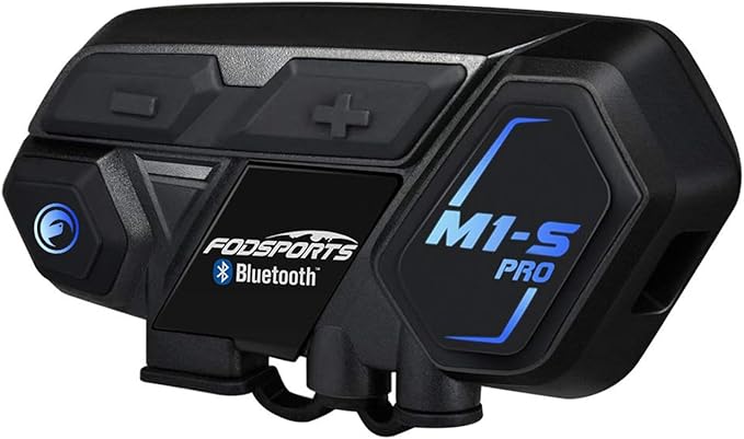 FODSPORTS バイク インカム M1-S Pro インカム 8人同時通話 通信自動復帰 音楽共有 アプリ対応 ワンタッチ全部接続 異なるデバイスと接続可能 連続使用20時間 CVC&ENCノイズ