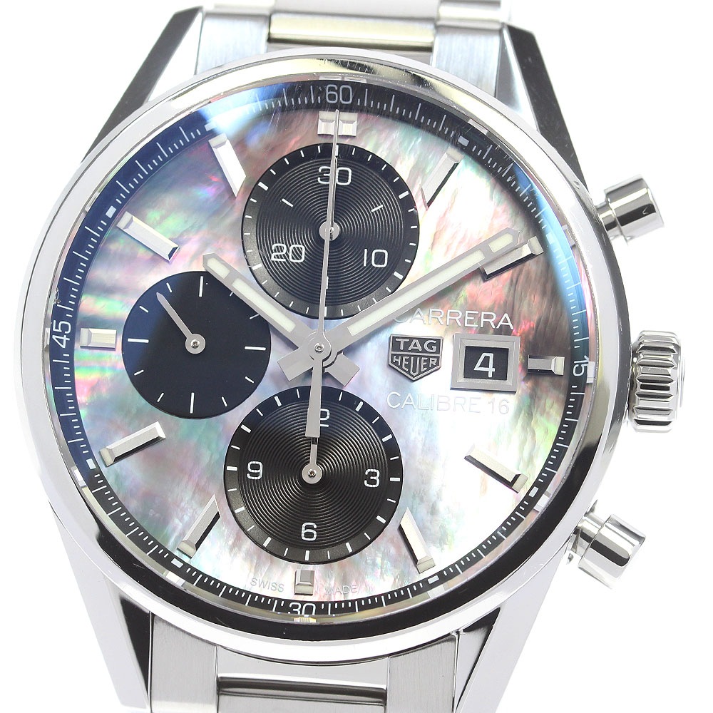 タグホイヤー TAG HEUER CBK2116 カレラ キャリバー16 クロノグラフ 自動巻き メンズ 箱・保証書付き_845396【中古】