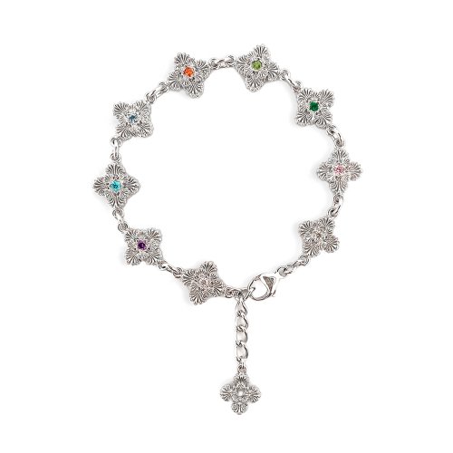 【SCUDO】 blossom shell multi stone bracelet [bold] 正規品