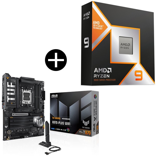 Ryzen 9 9950X3D CPU + ASUS TUF-GAMING X870-PLUS WIFI マザーボード セット 102,191円