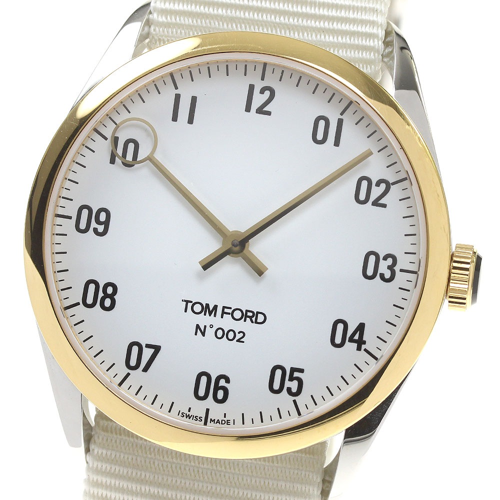 トムフォード TOM FORD TFT002009 N.002 SS/YG クォーツ メンズ 良品 箱保証書付き_817544【中古】 90,530円