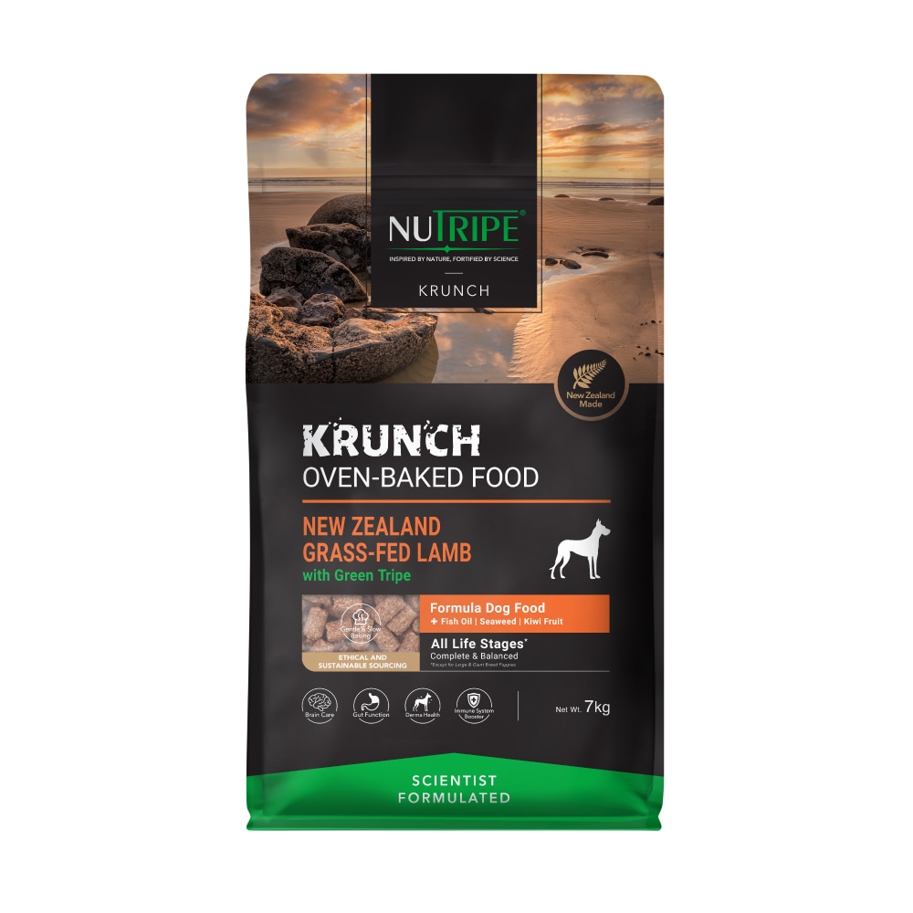【賞味期限2026年7月23日】ニュートライプ　クランチ　オーブンベークド　ラムｗｉｔｈグリーントライプ　7kg(ドッグフード)【正規品】