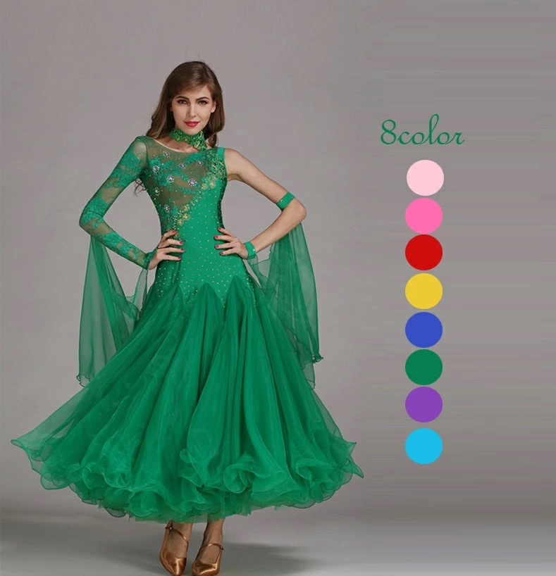 社交ダンス 衣装 ワンピース おしゃれ 大きい裾 タンゴ服 モダンダンス 舞台 演出 イベント衣装 ステージ衣装 ラテンダンス ダンスウエア 競技 練習着 ダンスワンピース 女性用 ワルツ チャチャ