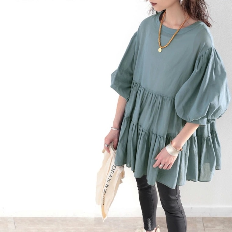 レディース トップス シャツ ブラウス 2way 羽織 前開き 半袖 襟なし ワイド ボタン かわいい 大人可愛い きれいめ シンプル カジュアル 上品 おしゃれ レトロ こなれ感 ラフ ガーリー