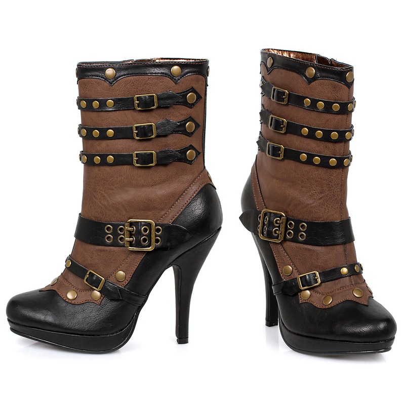 コスプレ 仮装 スチームパンク ショートブーツ 23cm Size 6 【 コスプレ 衣装 ハロウィン パーティー 靴 レディース ブーツ シューズ 変装グッズ パーティーグッズ 大人用 プチ仮装 女 10,105円