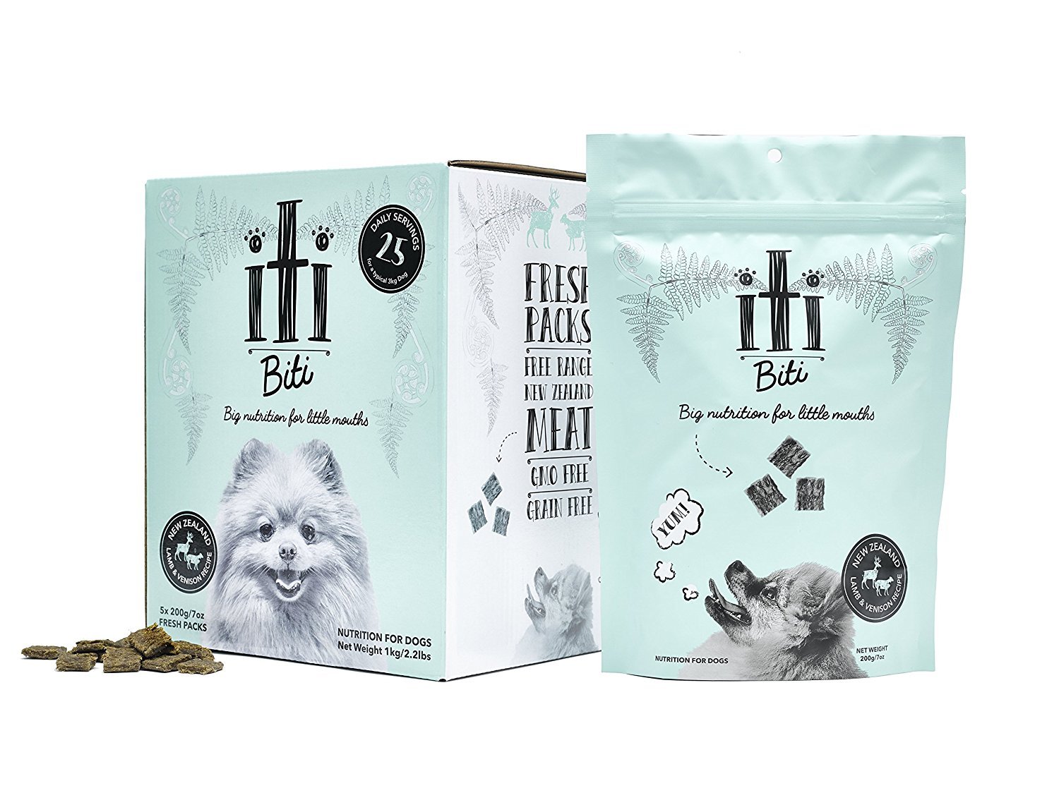 即日発送！ イティ (iti) ドッグフード エアドライフード ラム＆ベニソン・ディナー 200g×5個 (ケース販売)