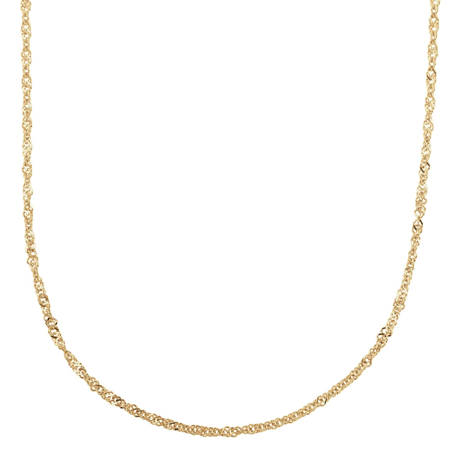 [FAIRY CULLET] K18 スクリューチェーン 50cm 幅約1.5mm 約2.1g 検定印 18金 ネックレス