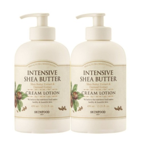 インテンシブ シアバター クリーム ローション 450ml x2個 (韓国ボディローション保湿力 高い ローション/大容量 ボディクリーム /肌バリア 保湿ローション/韓国スキンケア クリーム)