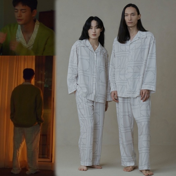 【ソイングク着用】 SLOWY MODAL BEDNIC PAJAMA SET FLAT WHITE