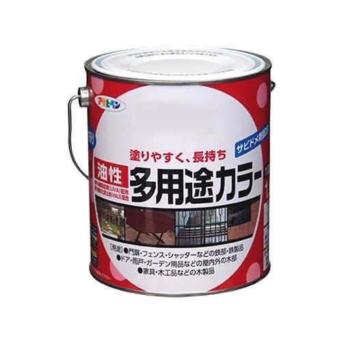 （まとめ買い）油性多用途カラー 1.6L ライトグレー [x3缶セット]