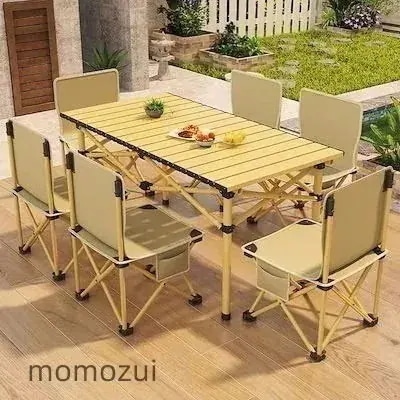 メガ割露店キャンプ屋外折り畳みテーブルポータブル車載セットバーベキューテーブル超軽量ピクニックレジャーテーブル椅子807