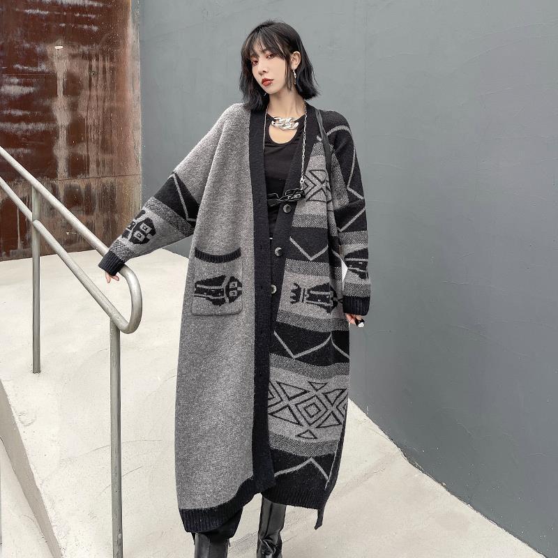 アウターその他 アウターおしゃれゆったり百掛快適けins韓国ファッション トップス 冬日系新作ニットカーディガン 怠惰風 セーター 厚手ウォーム 柔らかいデザイン ロングジャケット コート