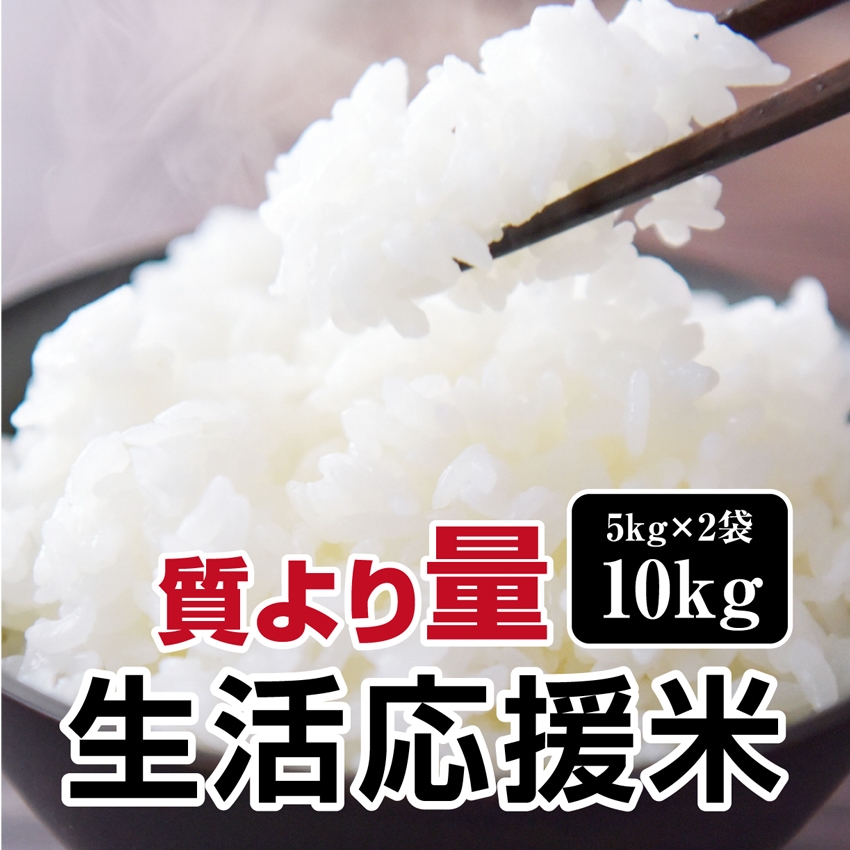 翌営業日出荷 令和7年産 生活応援米 (5kg×2袋) 10kg 国産 訳あり 米 白米 規格外品 ブレンド米 お米10キロ 質より量 白米 おこめ10kg お米10きろ こめ10ｋ 米10kg