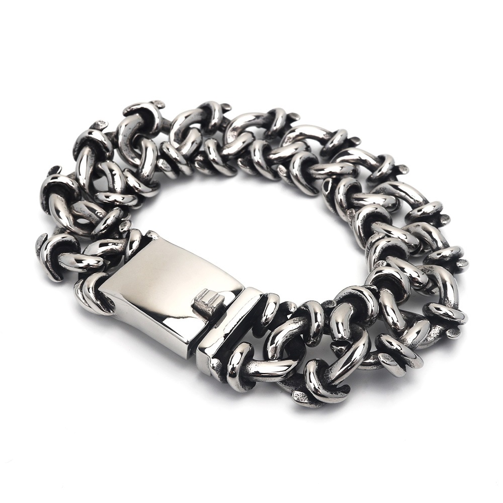 ステンレス 有刺鉄線チェーンブレスレット [b567] 6,699円