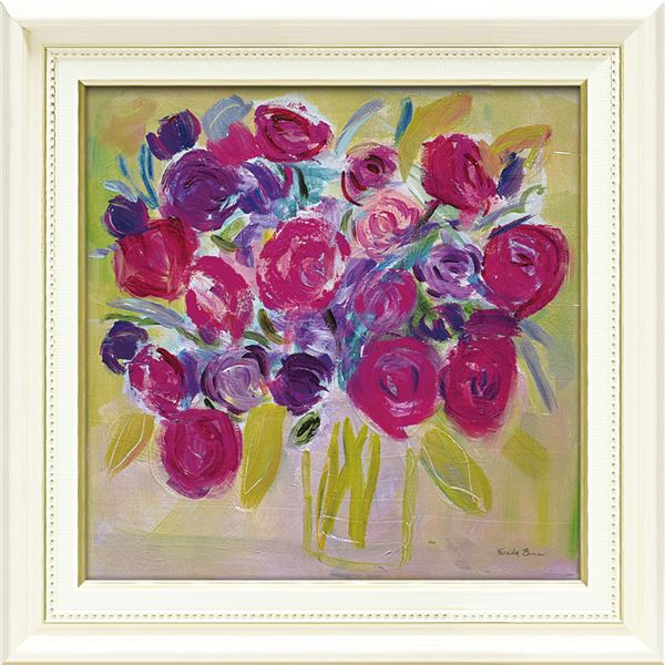 ユーパワー ファリダ/ザマン Gel加工 アートフレーム 「ピンクローズ」