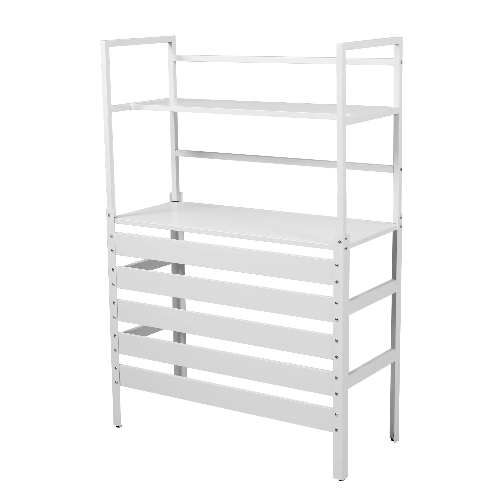 【最短即日出荷】エアコン室外機カバー 収納ラック 雨風に強い 日よけ 棚 収納 ラック 室外機カバー ワイド 目隠し ベランダ 庭 屋外 雪 除け おしゃれ【ホワイト】-139