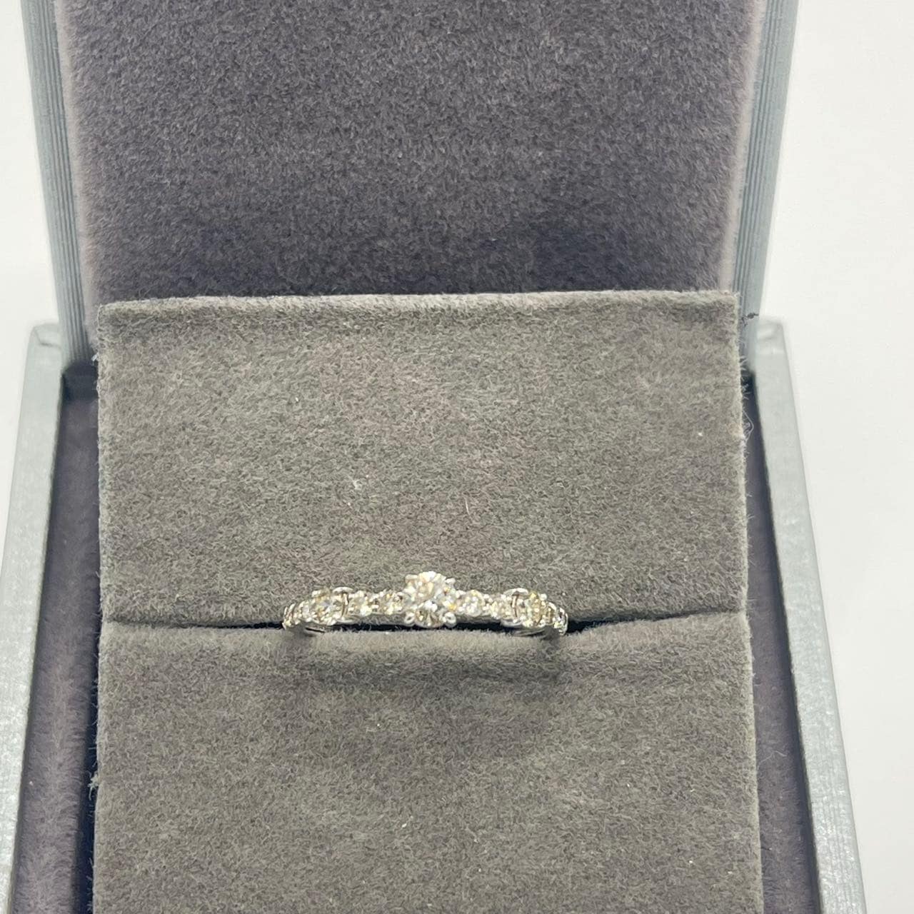 新品K18WG　天然ダイヤモンドリング　0.5ct　指輪　11号　エレガント　レディース【R4552307060015】