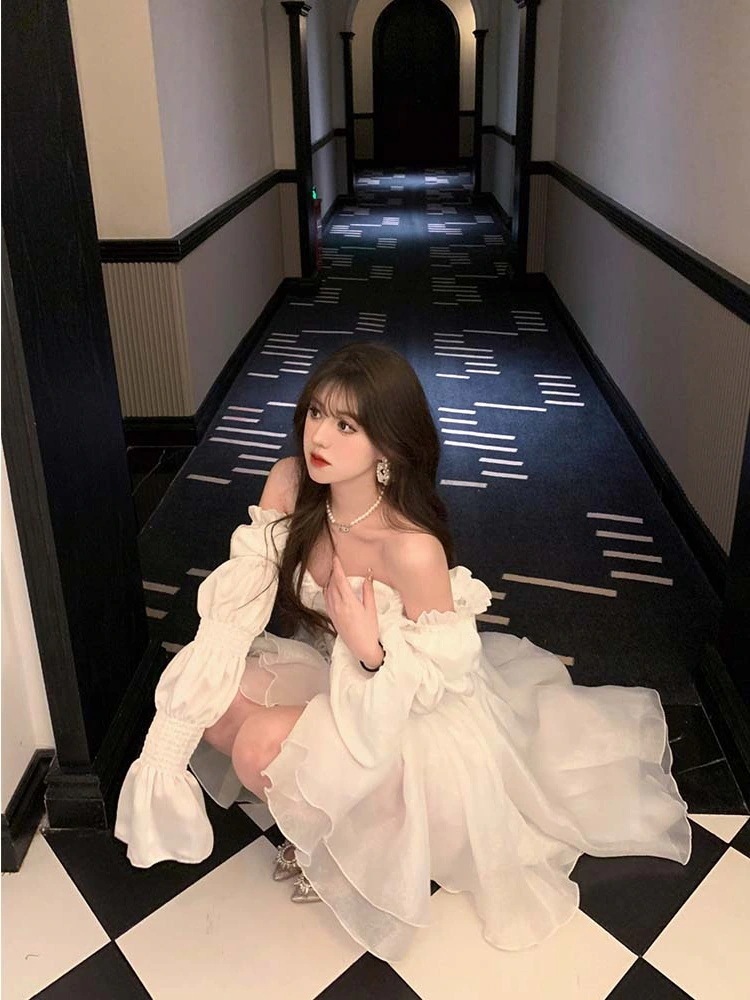 チューブレス ホワイト ドレス レディース ライト ウェディングドレス スモールドレス プリンセススカート 妖精スカート スカート 6,712円