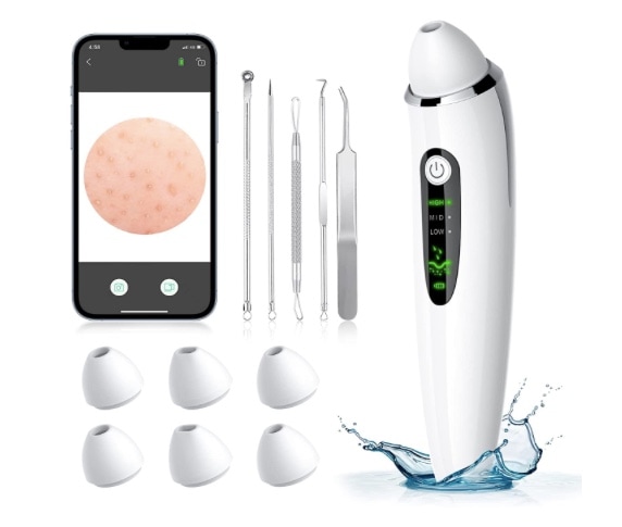 【ブラックヘッド リムーバー 毛穴吸引機】1セット ３段階の吸引レベル 6 つの吸引ヘッド 電気フェイシャル ディープ クリーナーUSB 充電式