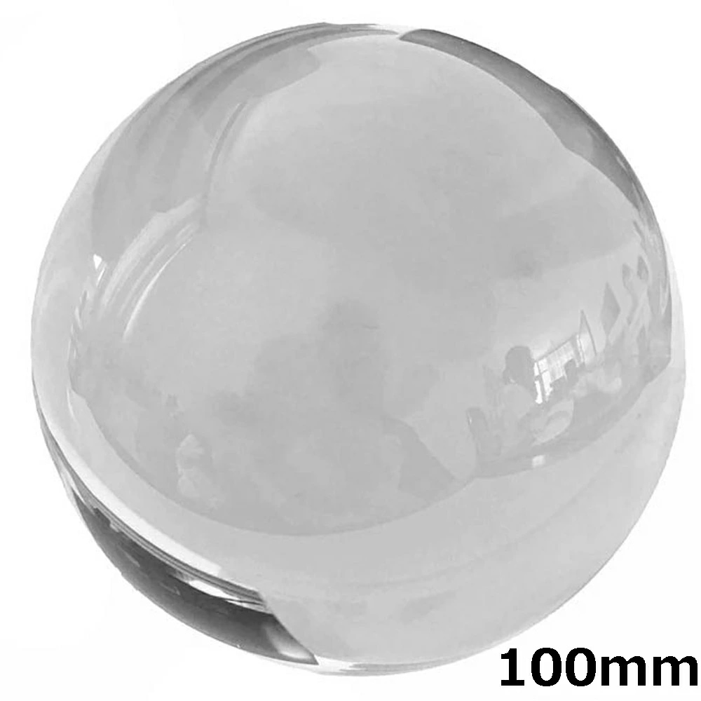 クリスタルガラスボールディスプレイ（100mm）透明クリア 1個 イミテーション 飾り 水晶風 球体 インテリア雑貨 宝石 展示 ジュエリー ルース 撮影 10cm 飾り q0225xxxxxxxx