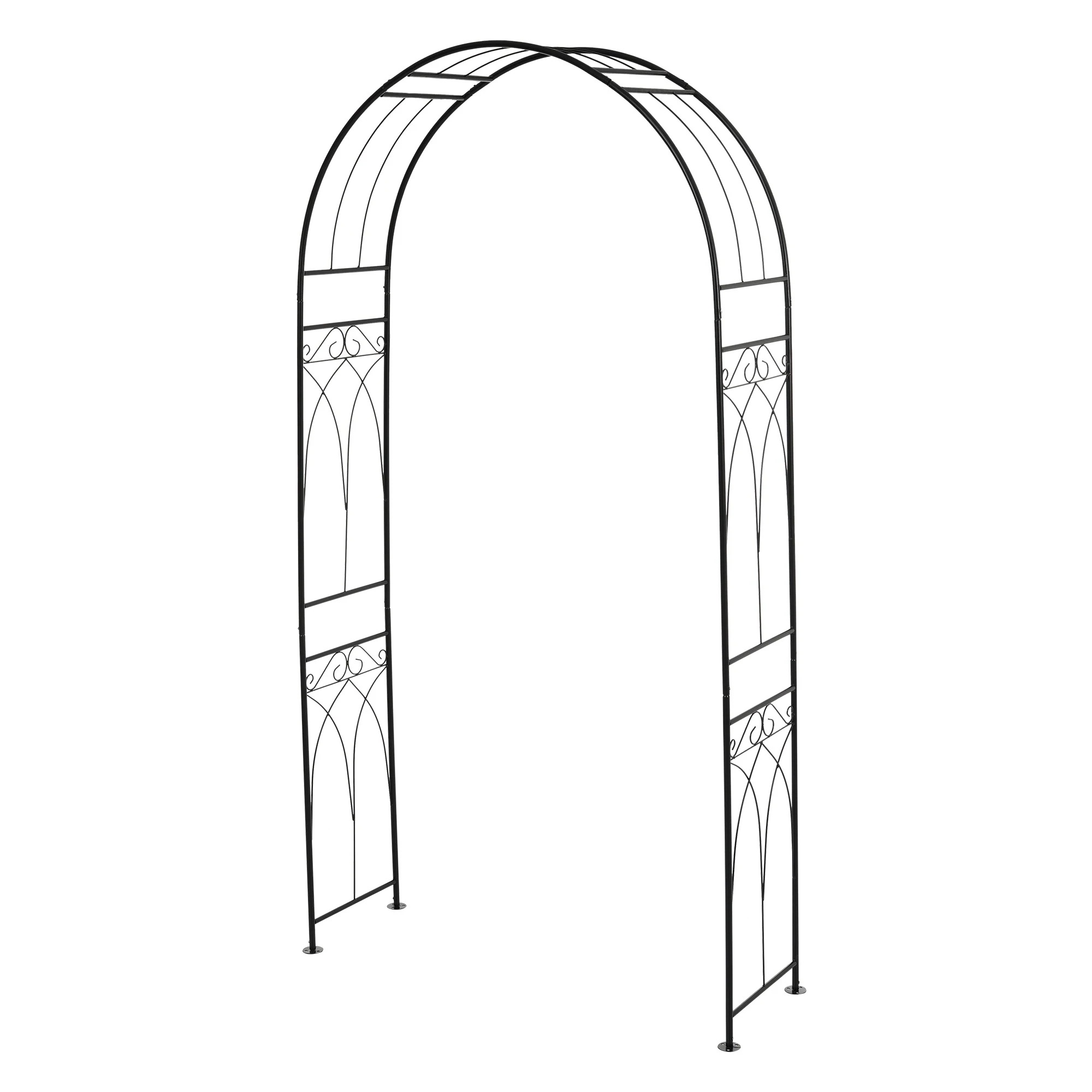 おしゃれGG9817 ガーデニング用品 園芸用品 Black アーチ 庭園 外 鉄製 スチール 薔薇アーチ 花立て ローズアーチ 園芸 ガーデン ファニチャー ガーデニング 【国内発送】ガーデンアーチ
