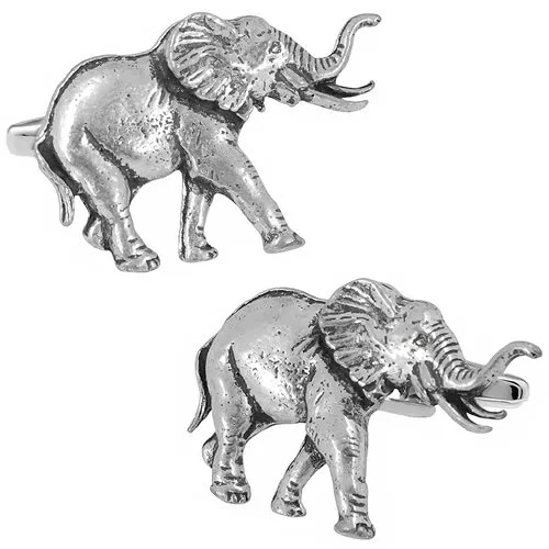 カフスボタン カフス シロメ製 ゾウ 象 カフリンクス メンズアクセサリー