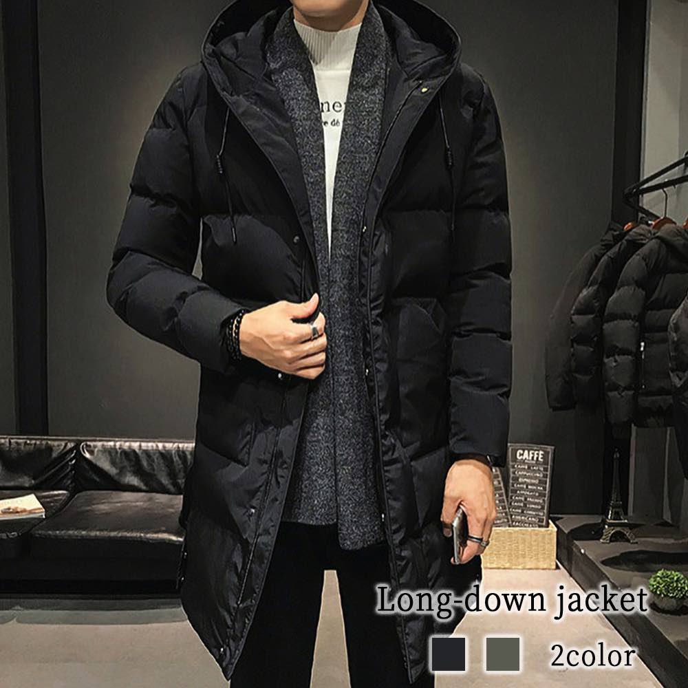 ダウンジャケット メンズ ロングダウンジャケット アウター 冬 ブランド 防水 40代 黒 おすすめ 春 中綿 ダウン 白 フード 軽い 防寒 光沢 細身 軽量 高級 秋 ロングコート 暖かい ショー